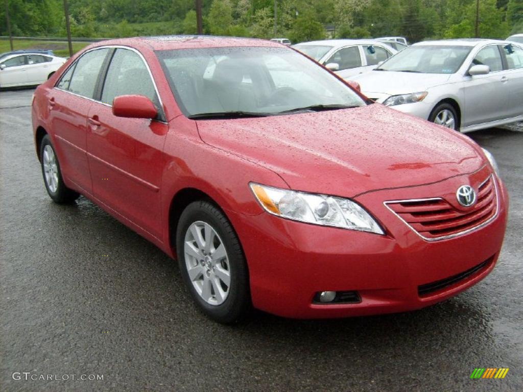 2009 Camry XLE V6 - Barcelona Red Metallic / Bisque photo #1