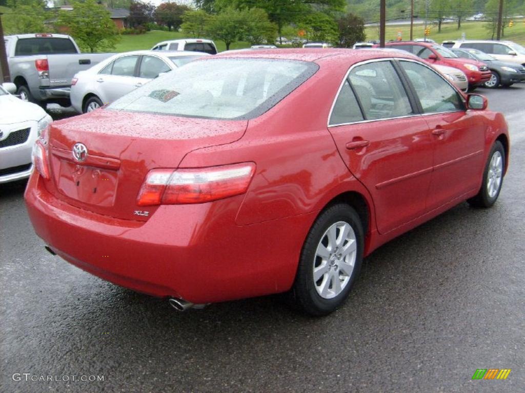 2009 Camry XLE V6 - Barcelona Red Metallic / Bisque photo #6