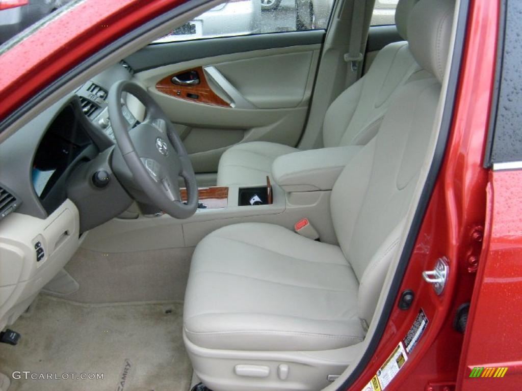 2009 Camry XLE V6 - Barcelona Red Metallic / Bisque photo #11