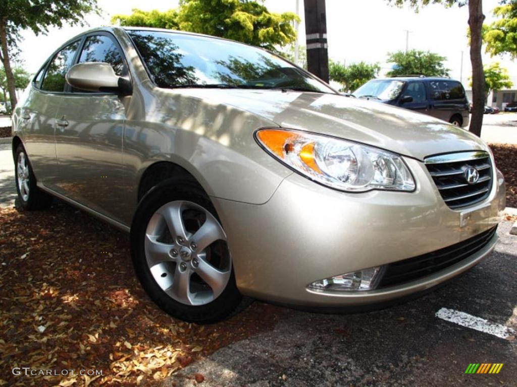 2007 Elantra SE Sedan - Laguna Sand Beige / Beige photo #1