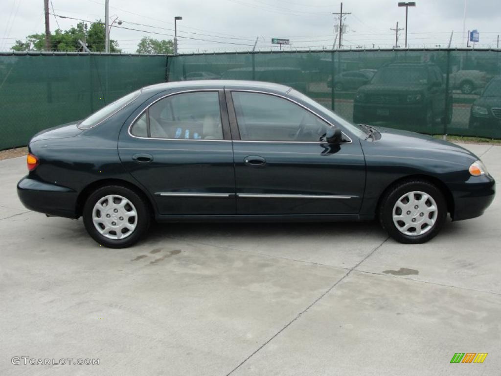 2000 Elantra GLS Sedan - Forest Green / Gray photo #2