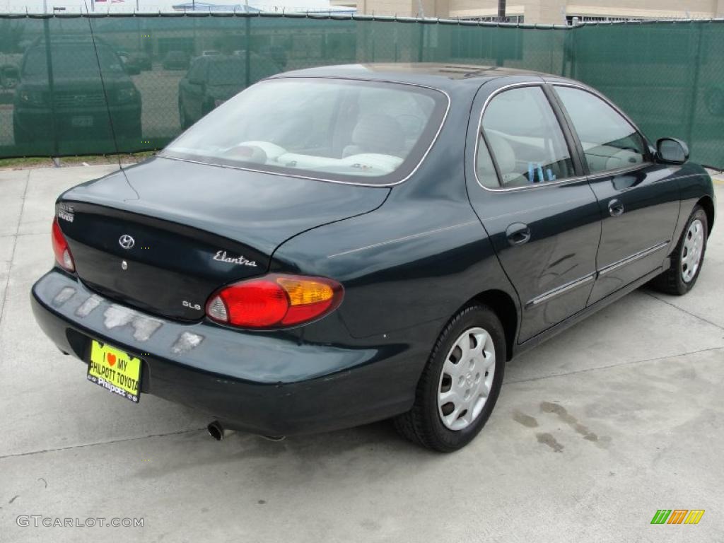 2000 Elantra GLS Sedan - Forest Green / Gray photo #3