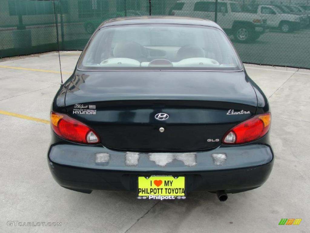 2000 Elantra GLS Sedan - Forest Green / Gray photo #4