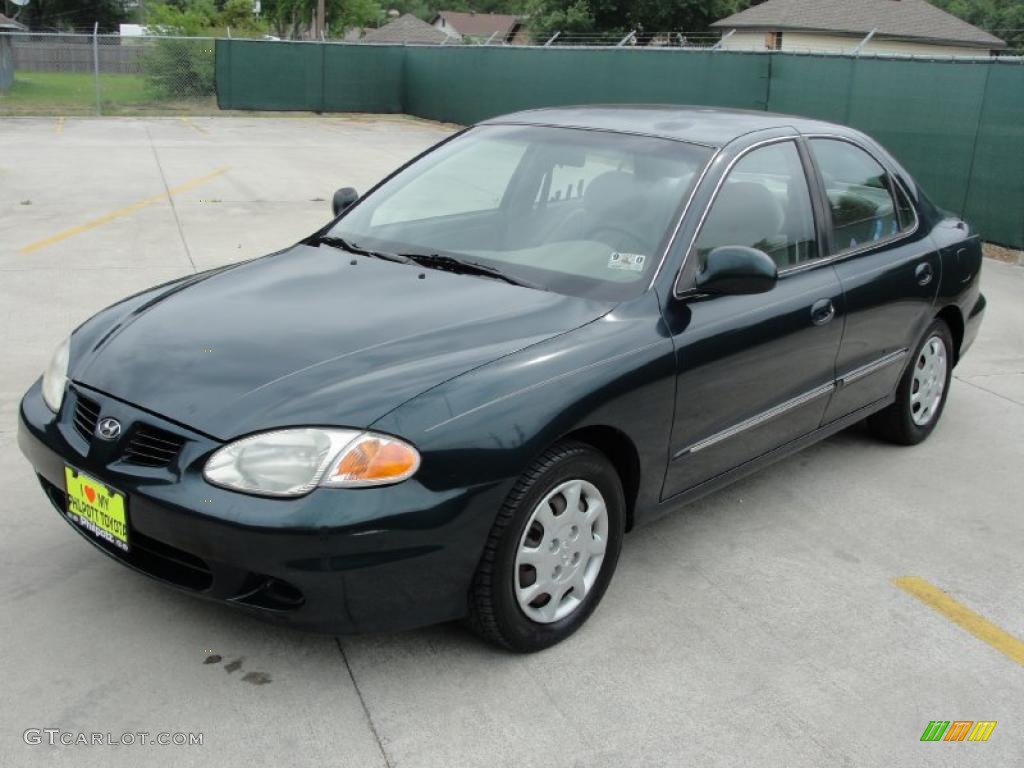 2000 Elantra GLS Sedan - Forest Green / Gray photo #7