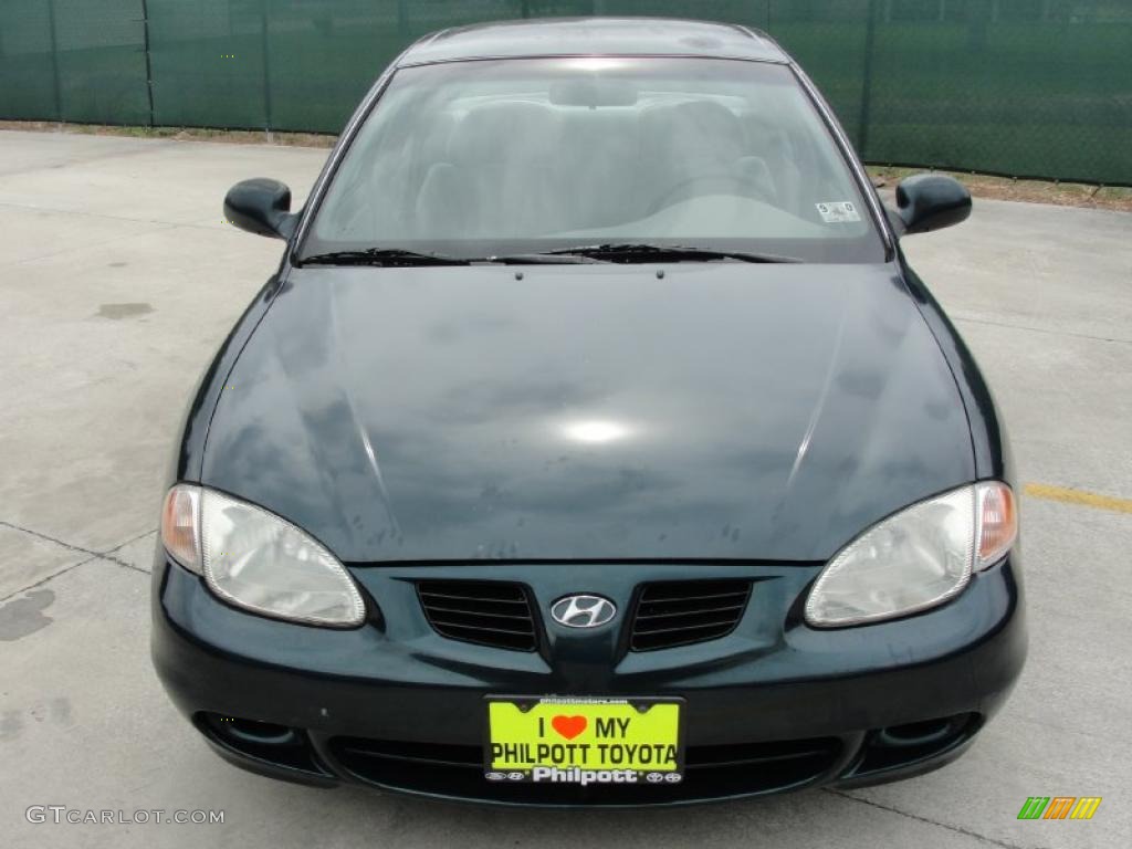 2000 Elantra GLS Sedan - Forest Green / Gray photo #8