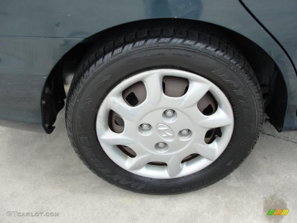 2000 Elantra GLS Sedan - Forest Green / Gray photo #13