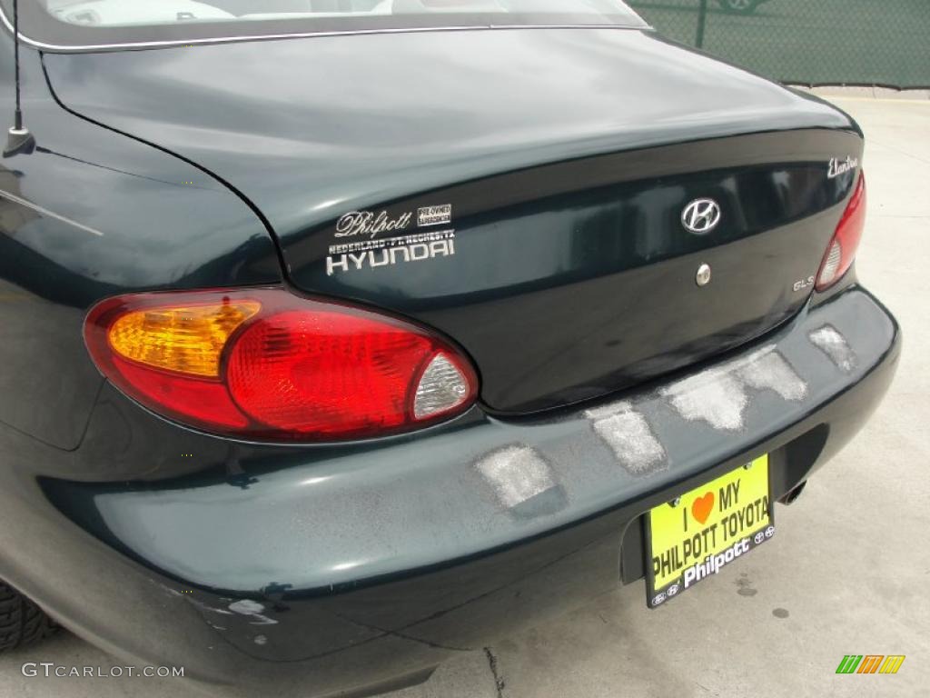 2000 Elantra GLS Sedan - Forest Green / Gray photo #19