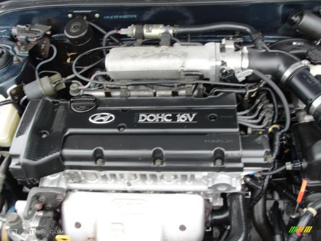 2000 Elantra GLS Sedan - Forest Green / Gray photo #20