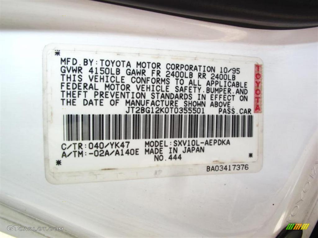 1996 Camry LE Sedan - Super White / Beige photo #20