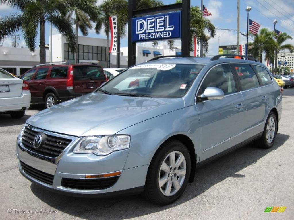 2007 Passat 2.0T Wagon - Arctic Blue Silver Metallic / Black photo #1