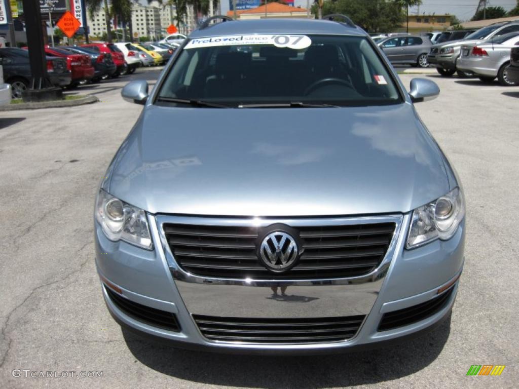 2007 Passat 2.0T Wagon - Arctic Blue Silver Metallic / Black photo #8