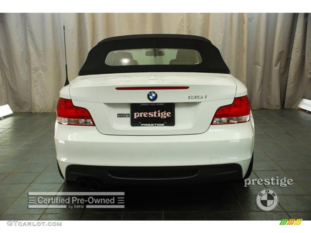 2008 1 Series 135i Convertible - Alpine White / Coral Red photo #3