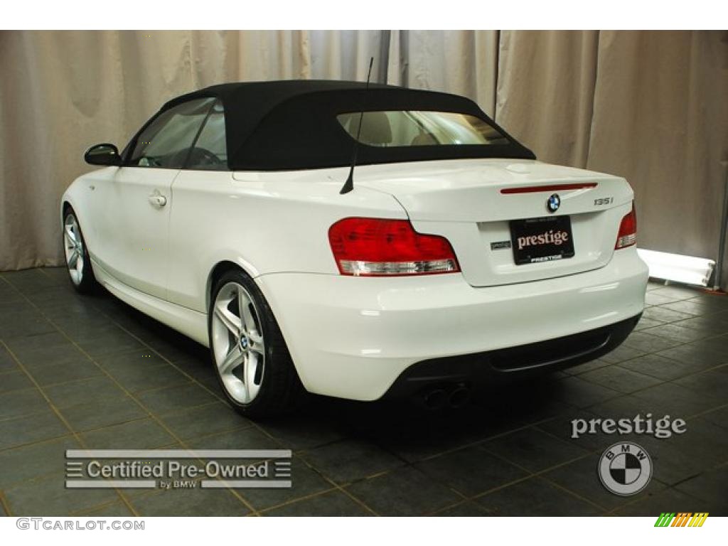 2008 1 Series 135i Convertible - Alpine White / Coral Red photo #4