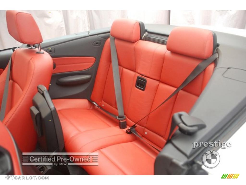 2008 1 Series 135i Convertible - Alpine White / Coral Red photo #11