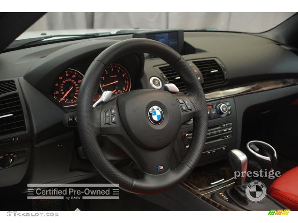 2008 1 Series 135i Convertible - Alpine White / Coral Red photo #13