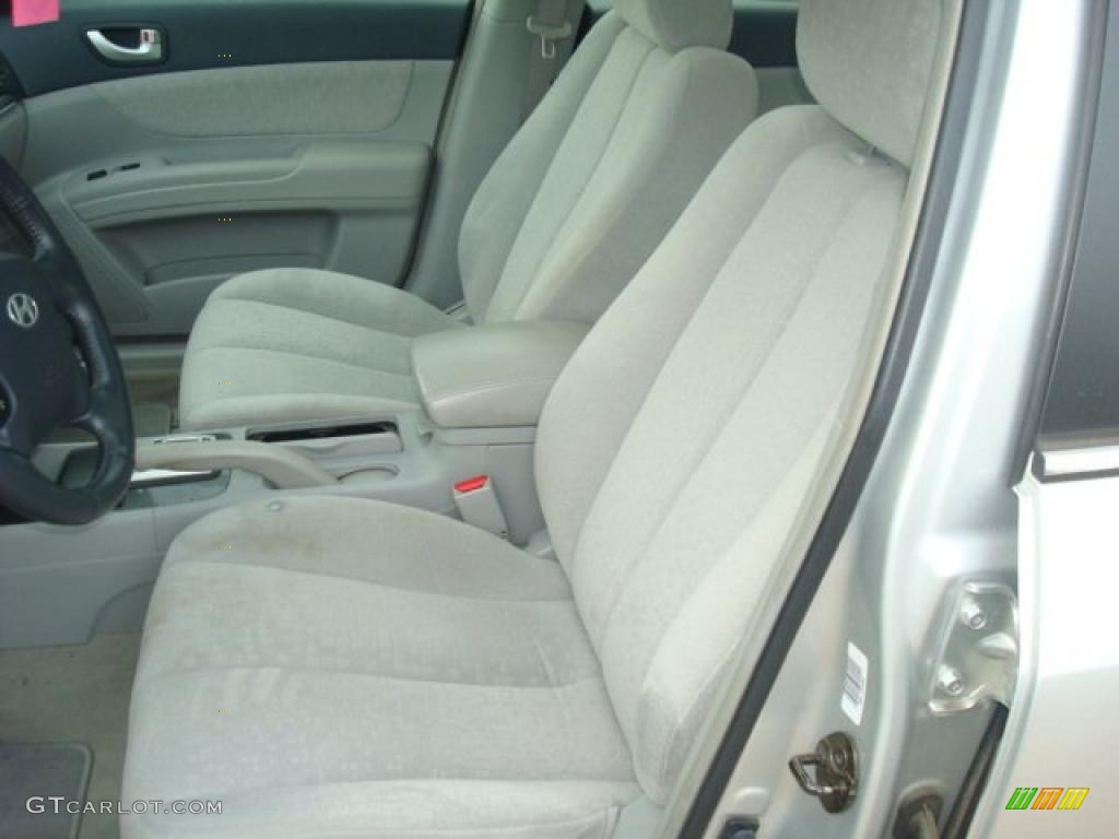 2007 Sonata SE V6 - Bright Silver / Gray photo #7