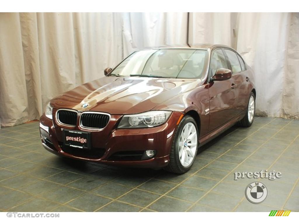 2009 3 Series 328xi Sedan - Barbara Red Metallic / Cream Beige Dakota Leather photo #1