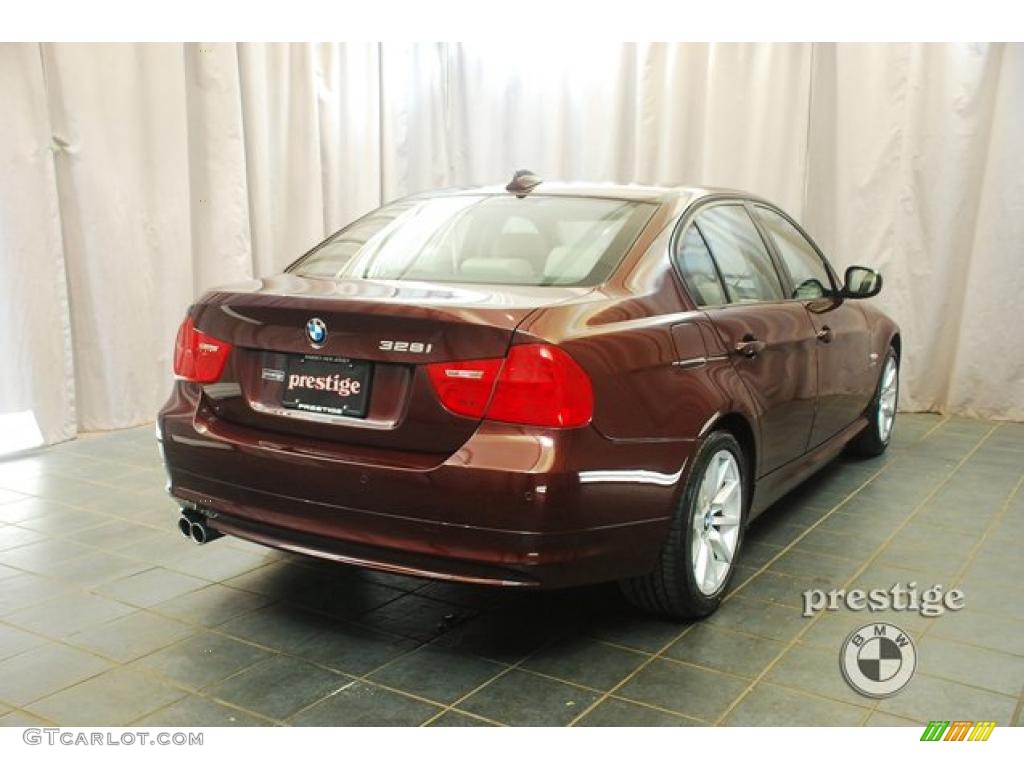 2009 3 Series 328xi Sedan - Barbara Red Metallic / Cream Beige Dakota Leather photo #2