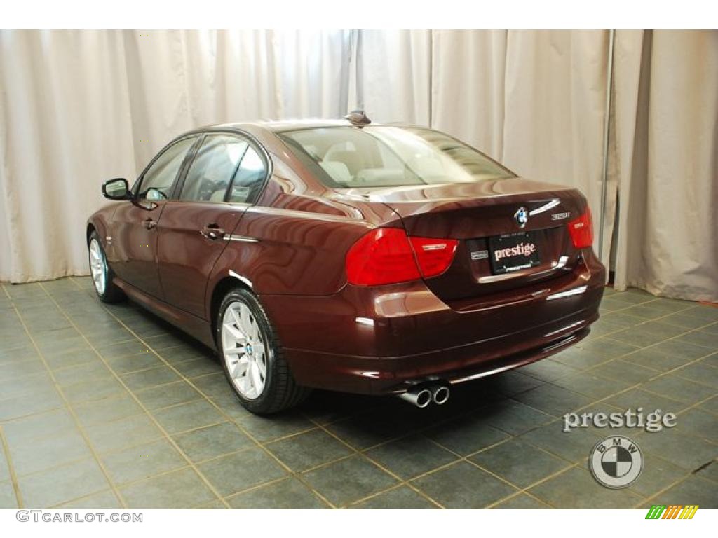 2009 3 Series 328xi Sedan - Barbara Red Metallic / Cream Beige Dakota Leather photo #4