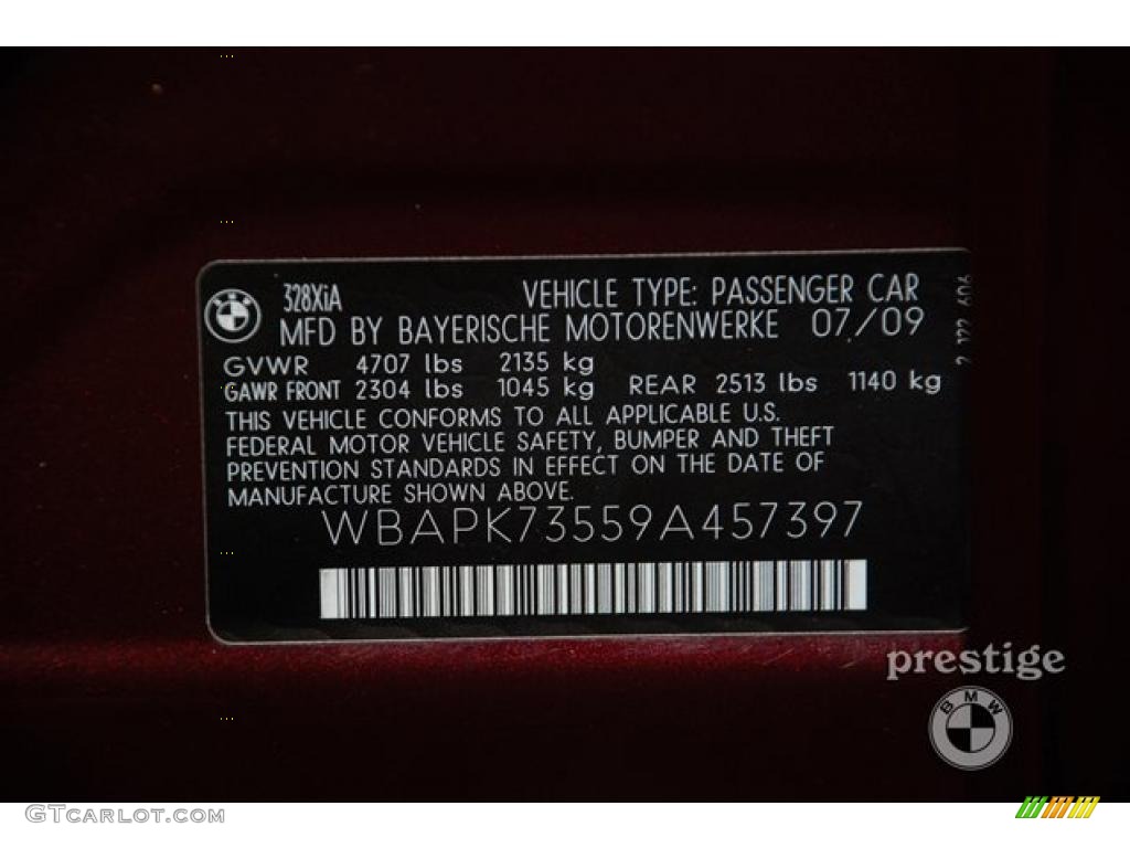 2009 3 Series 328xi Sedan - Barbara Red Metallic / Cream Beige Dakota Leather photo #12
