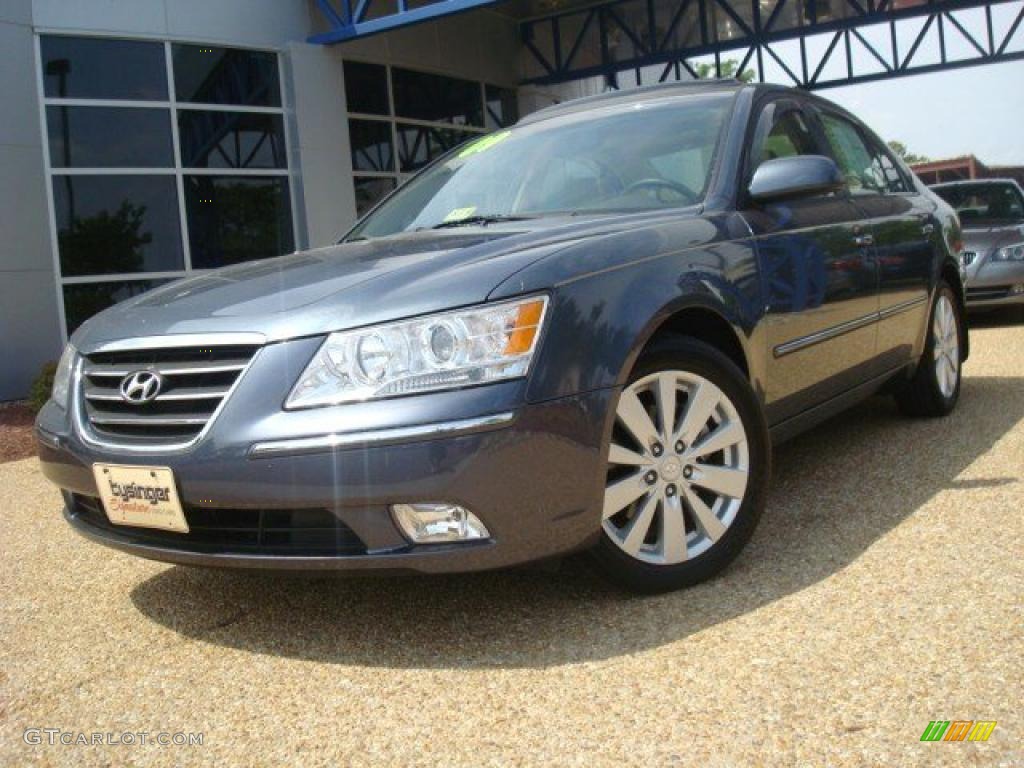 2009 Sonata Limited V6 - Slate Blue / Camel photo #1