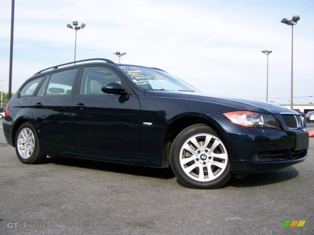 2007 3 Series 328xi Wagon - Monaco Blue Metallic / Grey photo #2