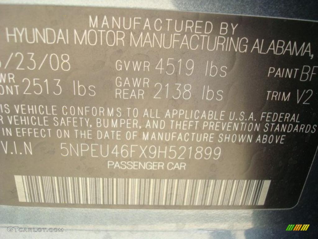 2009 Sonata Limited V6 - Slate Blue / Camel photo #27