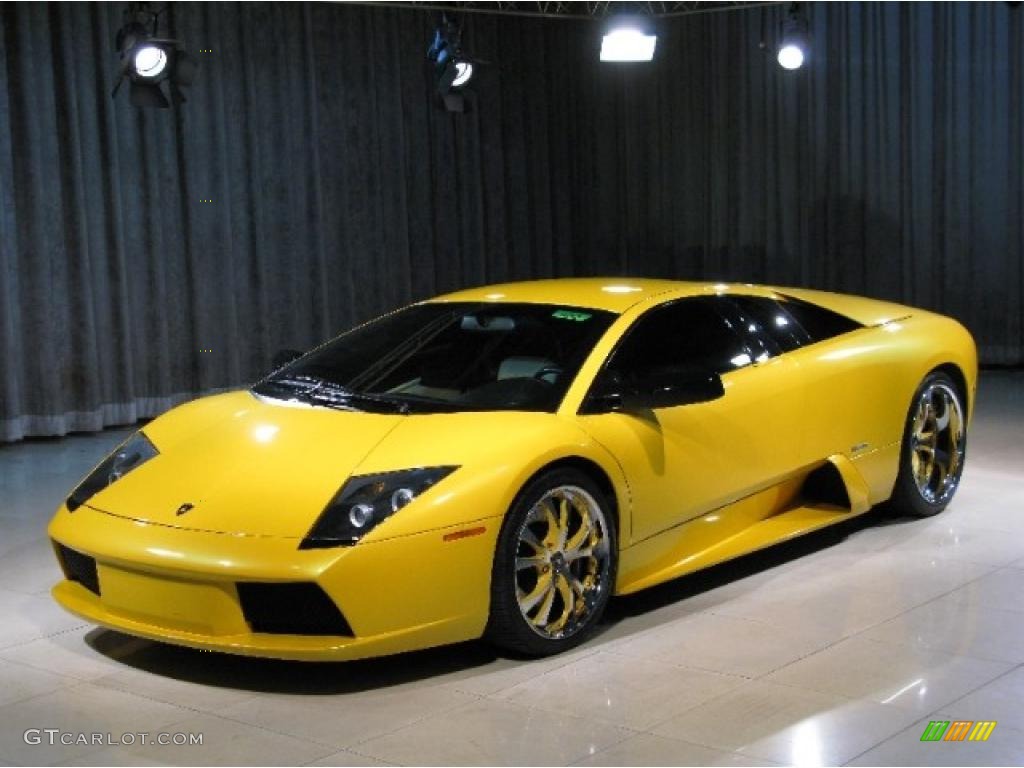 2002 Murcielago Coupe - Pearl Yellow / Two Tone Ivory/Black photo #1