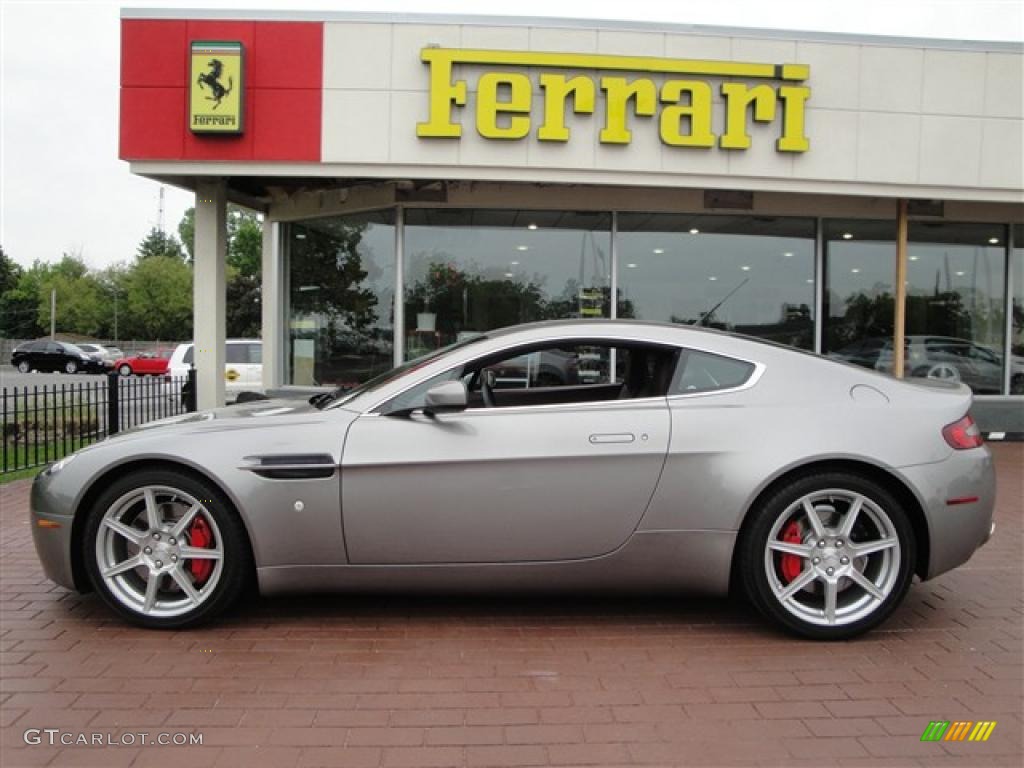 2007 V8 Vantage Coupe - Tungsten Silver / Iron Ore Red photo #2