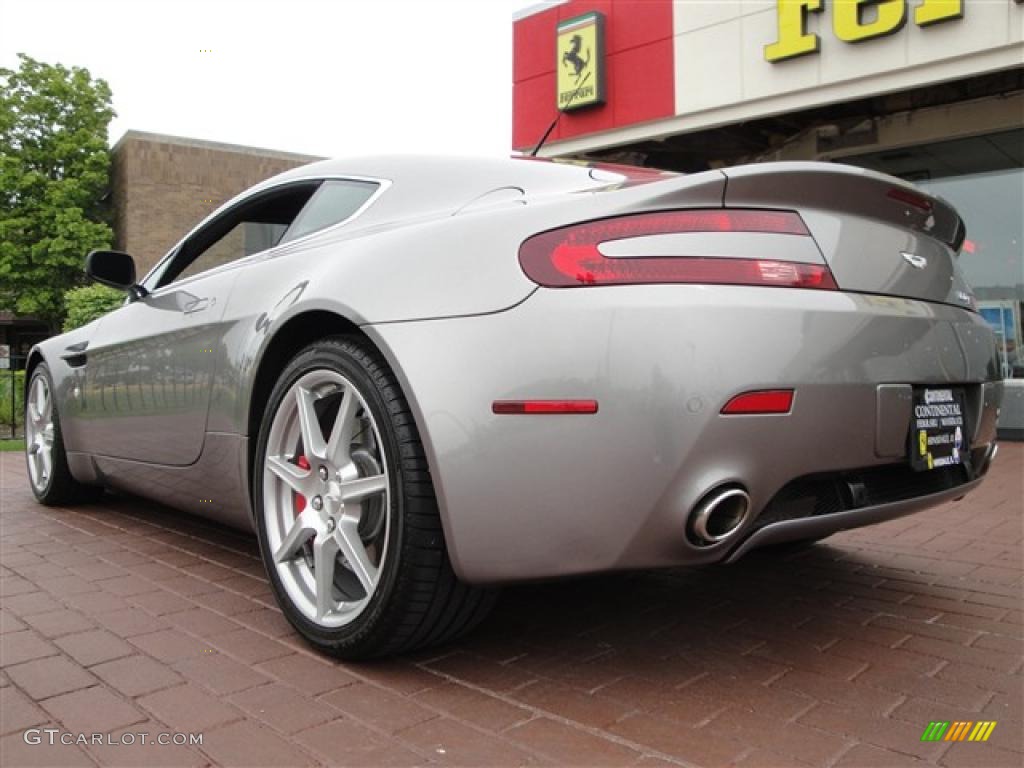2007 V8 Vantage Coupe - Tungsten Silver / Iron Ore Red photo #4