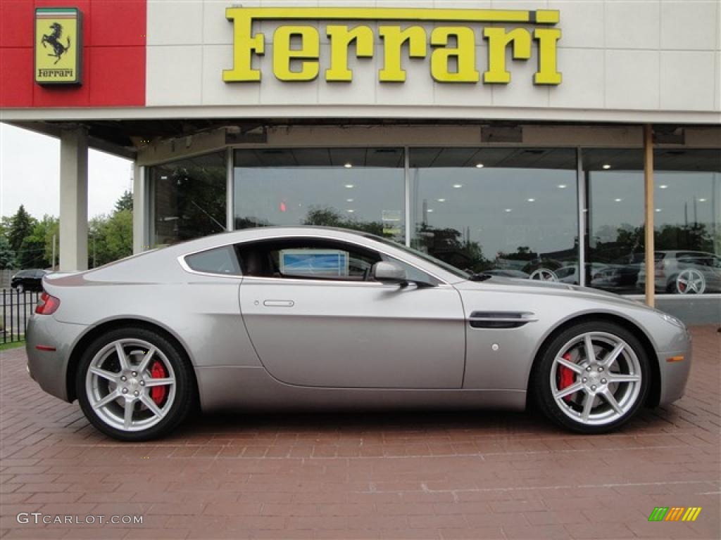 2007 V8 Vantage Coupe - Tungsten Silver / Iron Ore Red photo #11