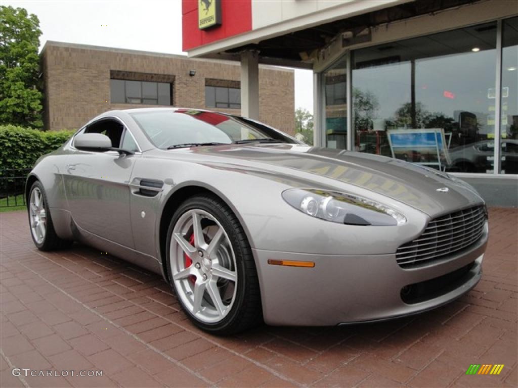 2007 V8 Vantage Coupe - Tungsten Silver / Iron Ore Red photo #12