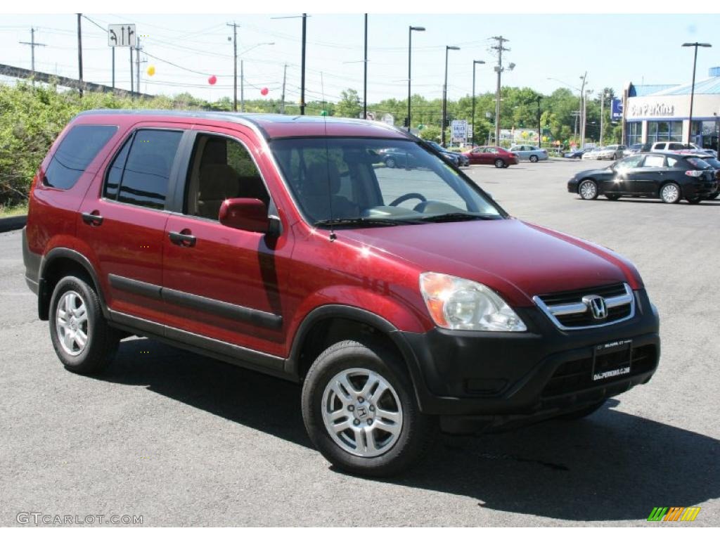 2002 CR-V EX 4WD - Chianti Red Pearl / Saddle photo #3