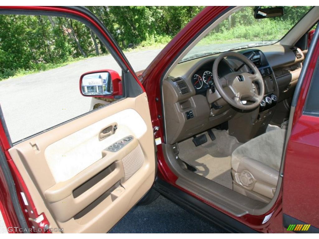 2002 CR-V EX 4WD - Chianti Red Pearl / Saddle photo #11