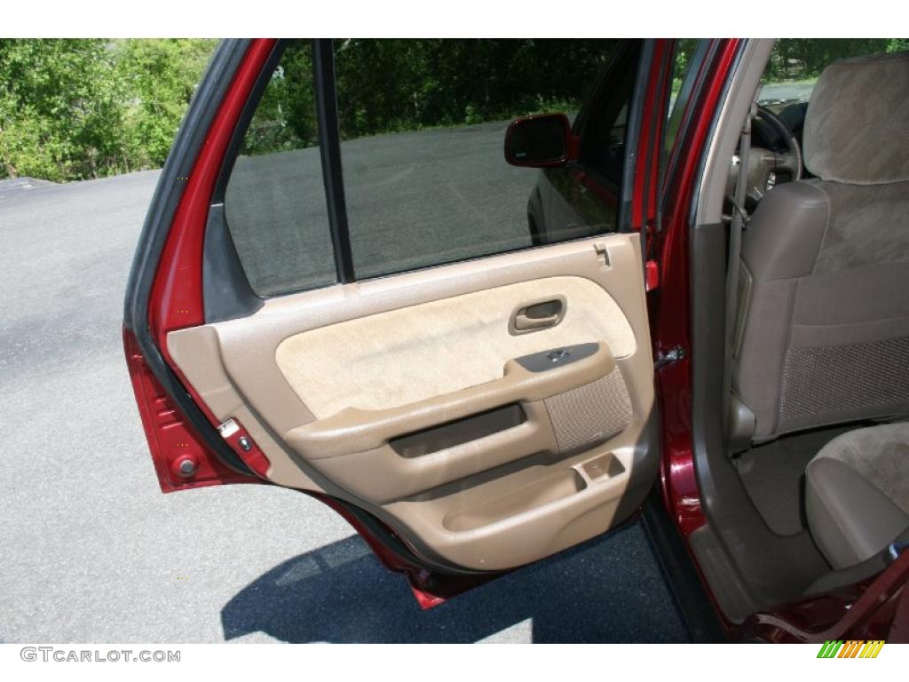 2002 CR-V EX 4WD - Chianti Red Pearl / Saddle photo #15