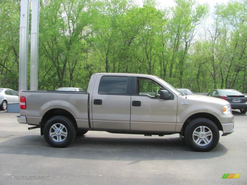 2006 F150 XLT SuperCrew 4x4 - Arizona Beige Metallic / Tan photo #5