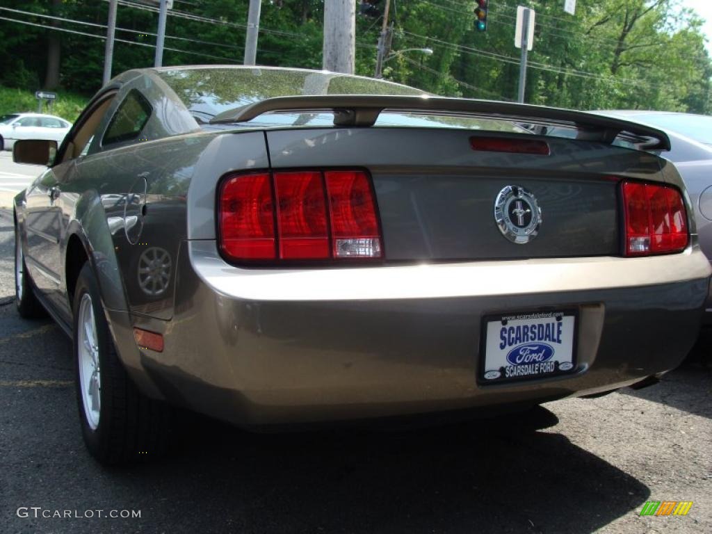 2005 Mustang V6 Deluxe Coupe - Mineral Grey Metallic / Medium Parchment photo #7