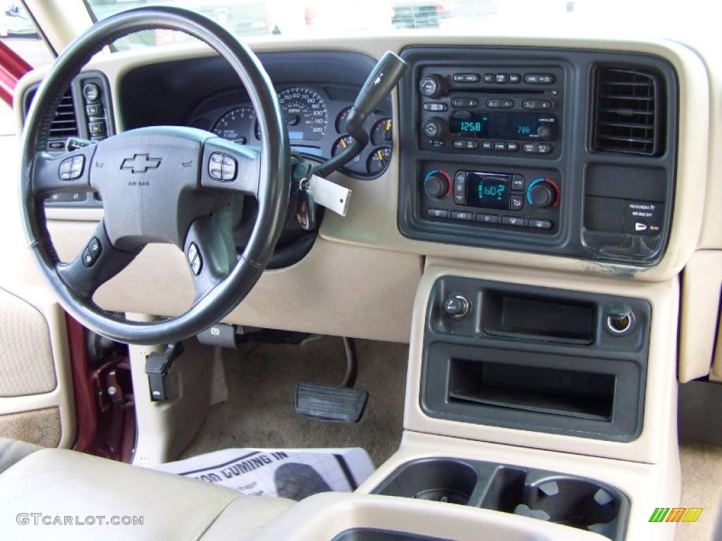 2003 Silverado 1500 Z71 Extended Cab 4x4 - Dark Carmine Red Metallic / Tan photo #17