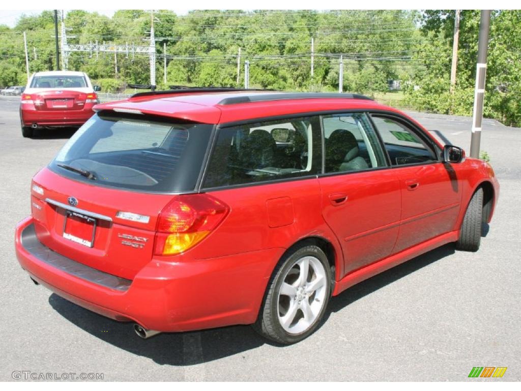 2005 Legacy 2.5 GT Limited Wagon - Garnet Red Pearl / Charcoal Black photo #5