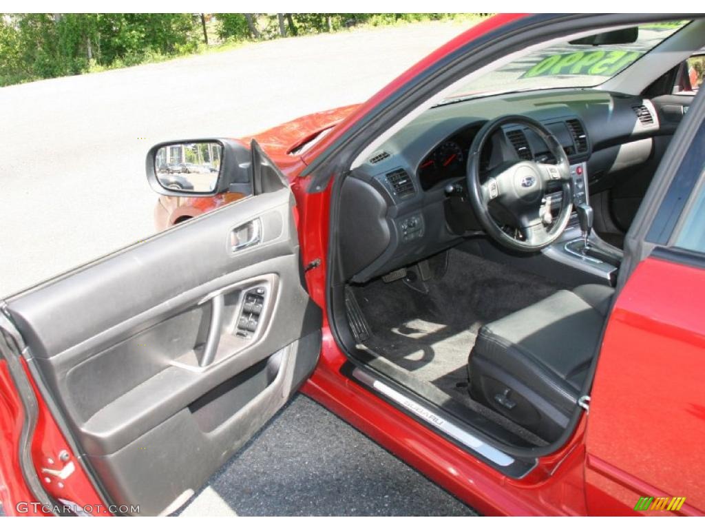 2005 Legacy 2.5 GT Limited Wagon - Garnet Red Pearl / Charcoal Black photo #10