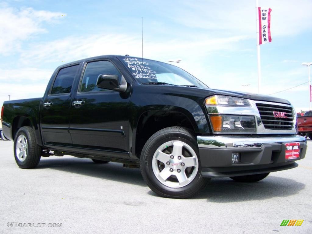 2009 Canyon SLE Crew Cab - Onyx Black / Ebony photo #1