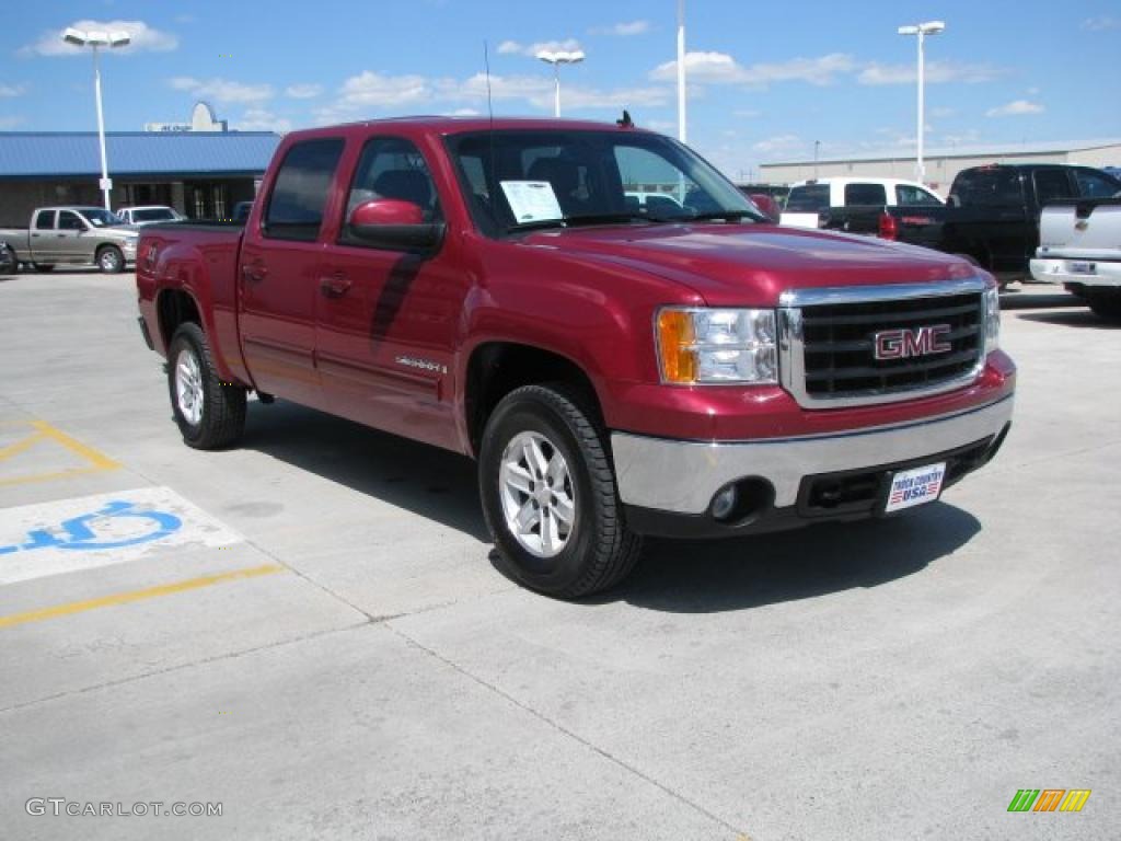 2007 Sierra 1500 Z71 Crew Cab 4x4 - Sport Dark Red Metallic / Ebony Black photo #13