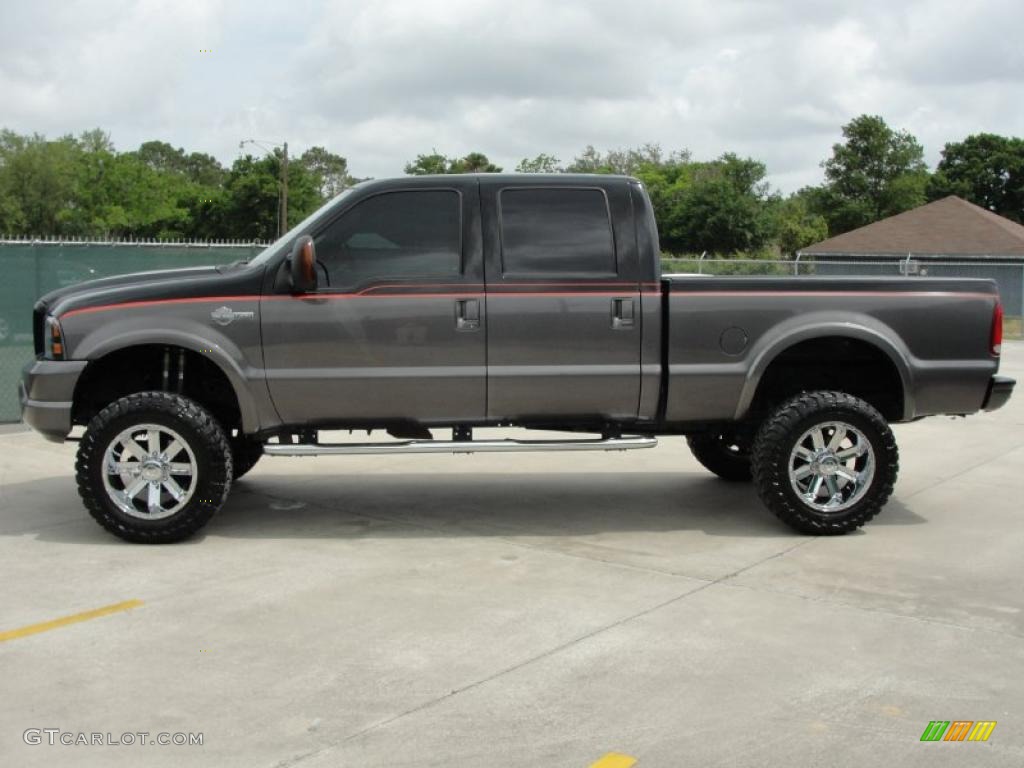 2004 F250 Super Duty Harley Davidson Crew Cab 4x4 - Black/Dark Shadow Gray / Black photo #5