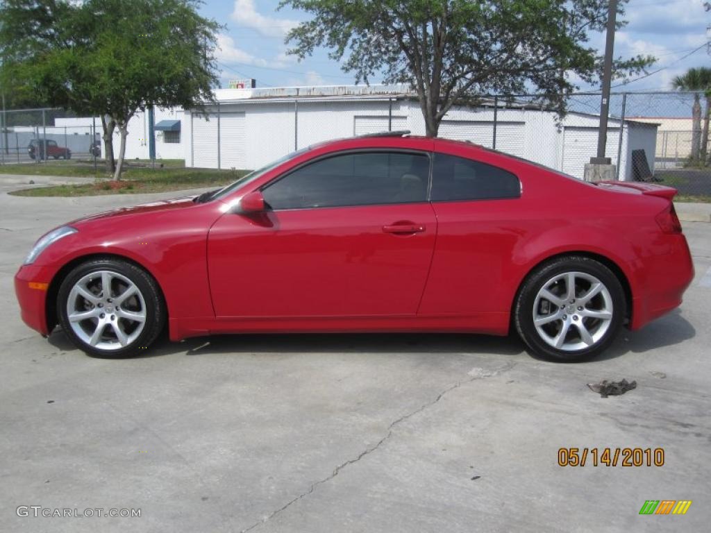 2006 G 35 Coupe - Laser Red Pearl / Wheat photo #7