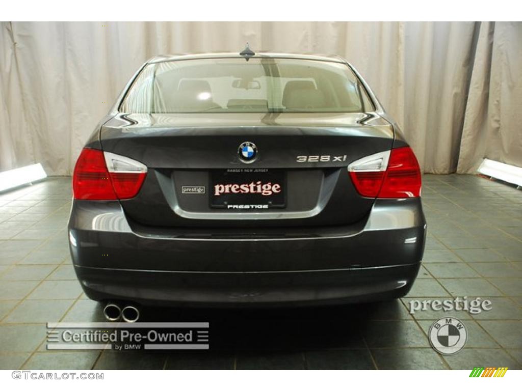2008 3 Series 328xi Sedan - Sparkling Graphite Metallic / Black photo #3