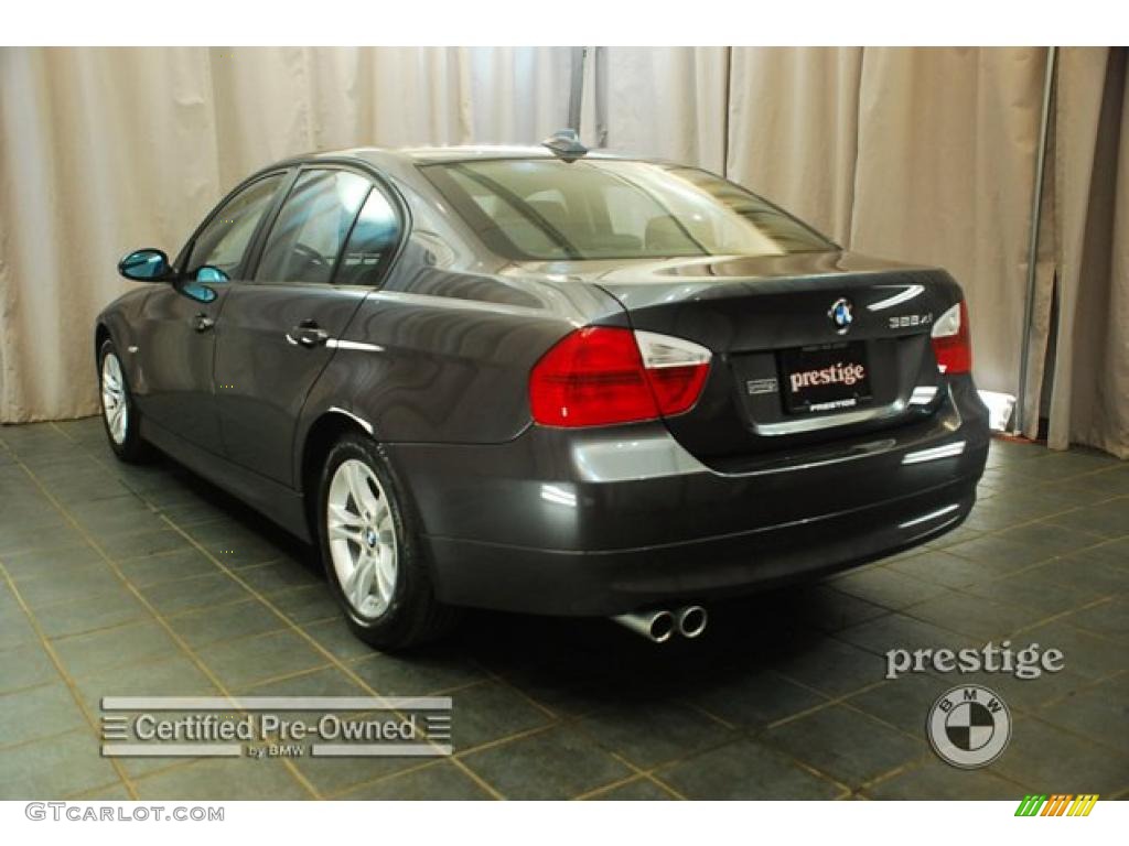 2008 3 Series 328xi Sedan - Sparkling Graphite Metallic / Black photo #4