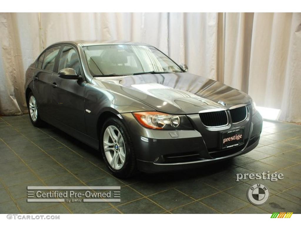 2008 3 Series 328xi Sedan - Sparkling Graphite Metallic / Black photo #11