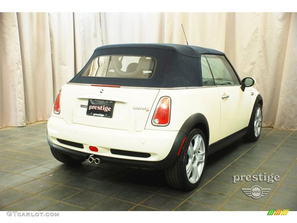 2007 Cooper S Convertible - Pepper White / Carbon Black/Black photo #2