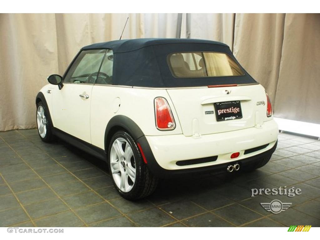 2007 Cooper S Convertible - Pepper White / Carbon Black/Black photo #4