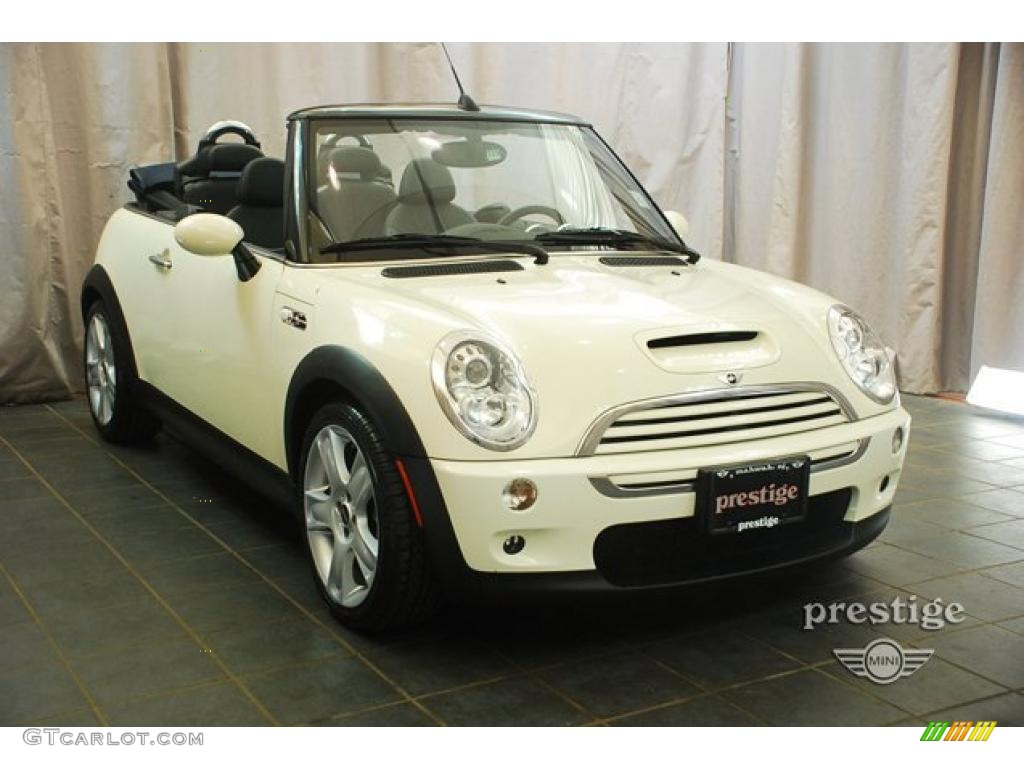 2007 Cooper S Convertible - Pepper White / Carbon Black/Black photo #9